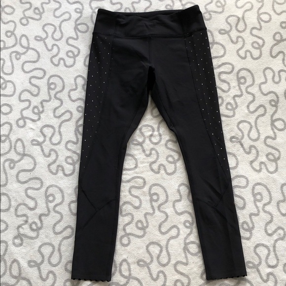 lululemon athletica Pants - Lululemon Black Tight Stuff Reflective Leggings